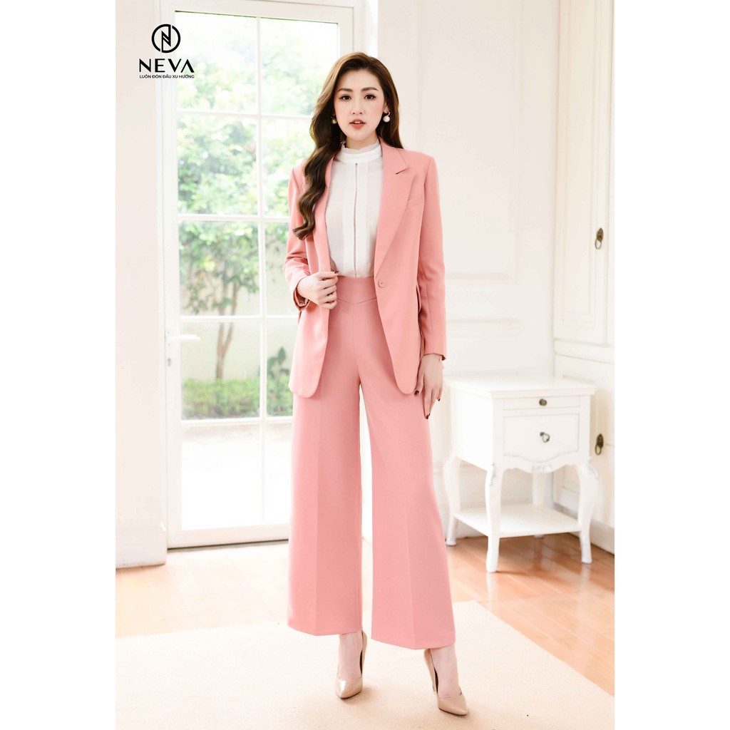 Áo khoác nữ công sở NEVA dáng suông màu hồng W620153