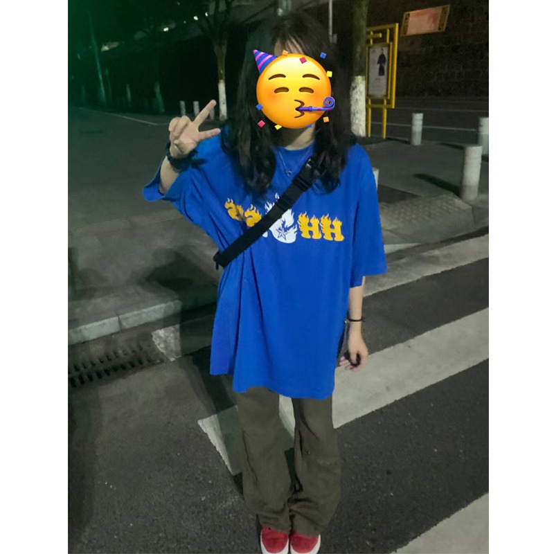 NRVP Áo thun cổ tròn phong cách Hàn Quốc thời trang 2022 oversize dành cho nữ