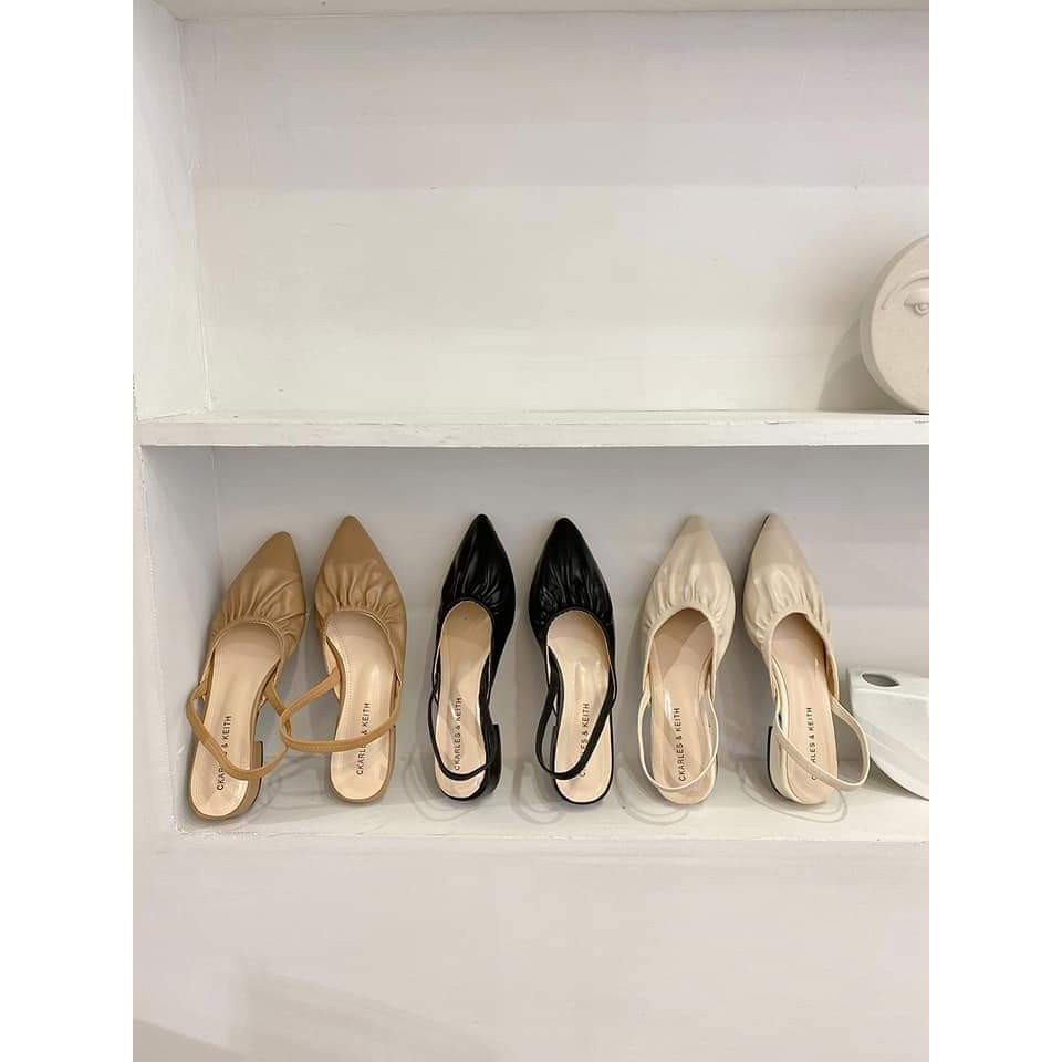 [HÌNH THẬT]- Freeship - GIÀY BÚP BÊ NỮ CAO GÓT DA MỀM GIÀY MŨI NHỌN HỞ GÓT QUAI CHUN THANH LỊCH ULZZANG | BigBuy360 - bigbuy360.vn