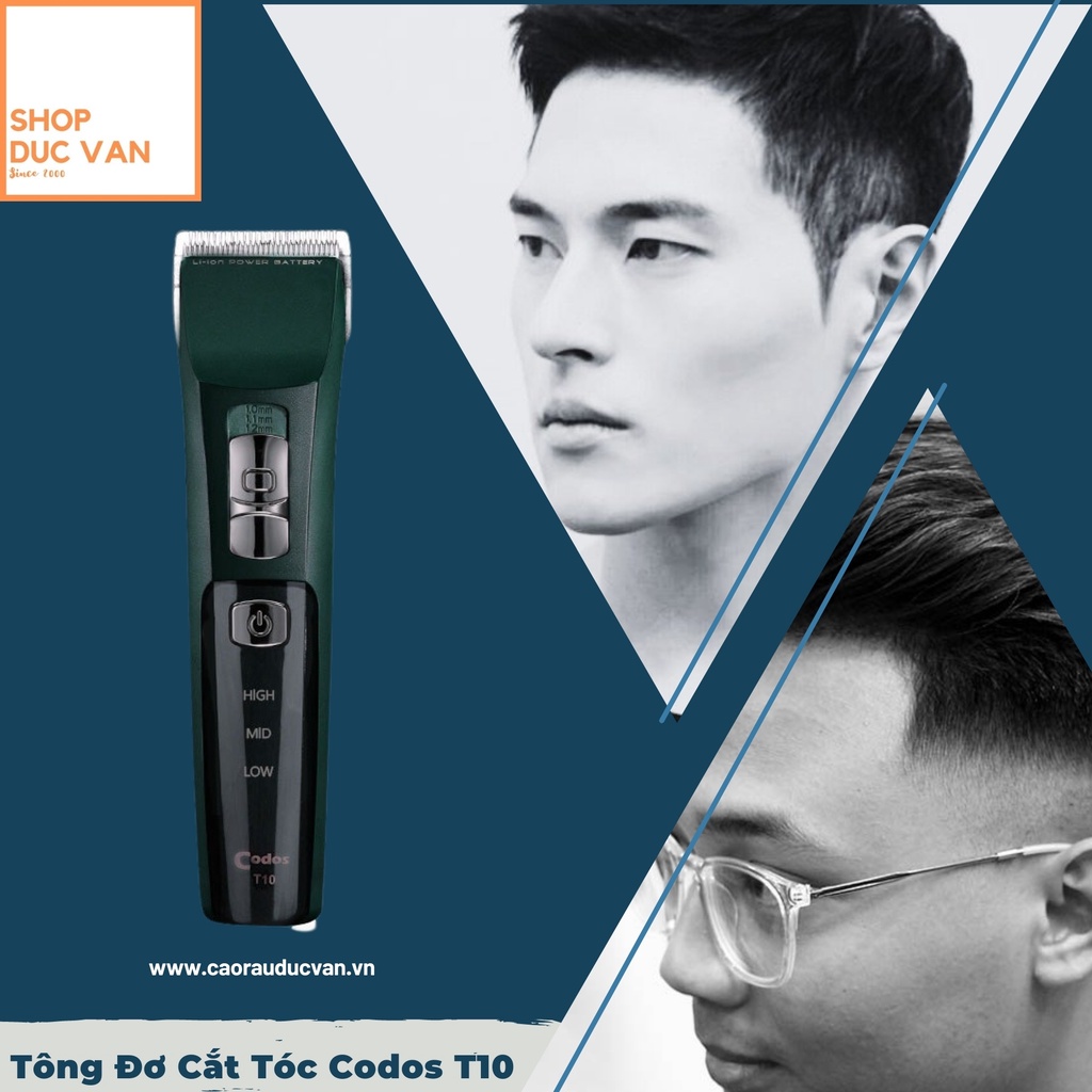 Tông Đơ Cắt Tóc Codos CHC-T10 Dành Cho Thợ Cắt Tóc, Cá Nhân, Gia Đình, Fade Tóc Đẹp