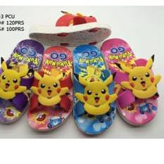 Giày Sandal Hình Pokemon Pikachu Đáng Yêu Cho Bé (mua 2 Trong 1)..............