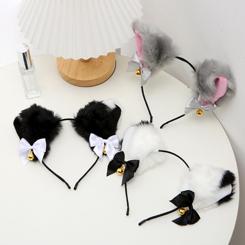 Băng Đô Tai Mèo Bông Mềm Mại Hóa Trang Cho Nữ