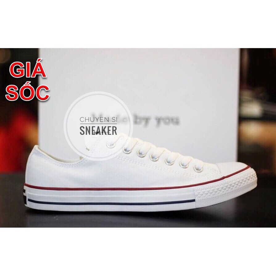 [SALE OFF] GIÀY SNEAKER CLASSIC TRẮNG VIỀN ĐỎ CỰC XINH