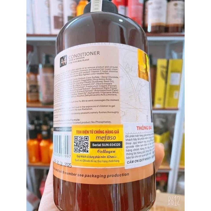 Combo dầu gội & xã Colagen Mefaso Italia phục hồi và chống rụng tóc 2 x 850 ml - PINK BEAUTY