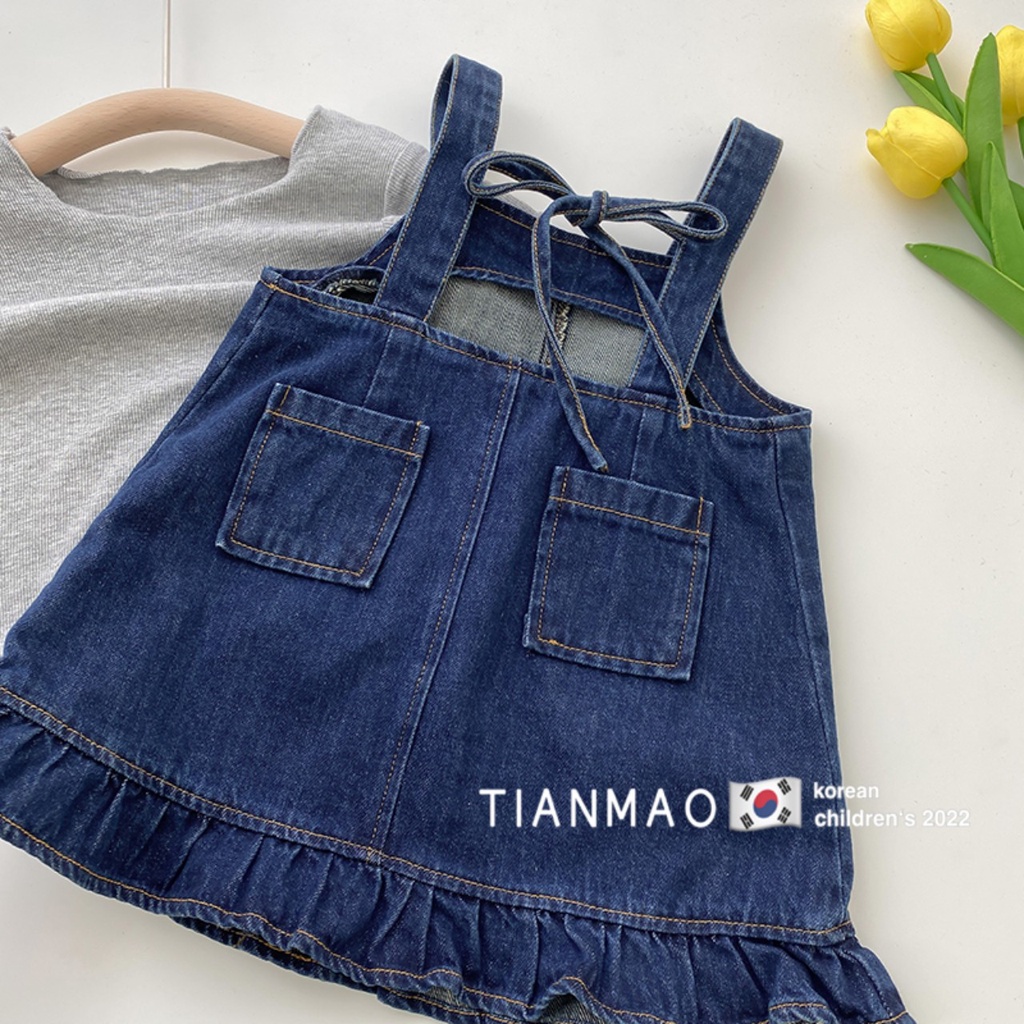 Váy yếm Jeans Cho Bé gái 1-5 Tuổi Y2
