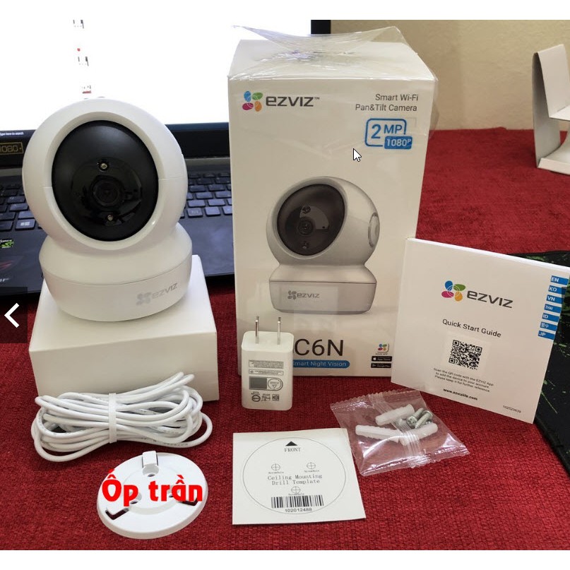 Camera Wifi Ezviz C6N Full HD 1080P  - Xoay 360, Loa 2 Chiều, Hành chính hãng, Đã bồm gồm thẻ 32GB