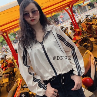 Áo khoác dù 3 sọc lửng