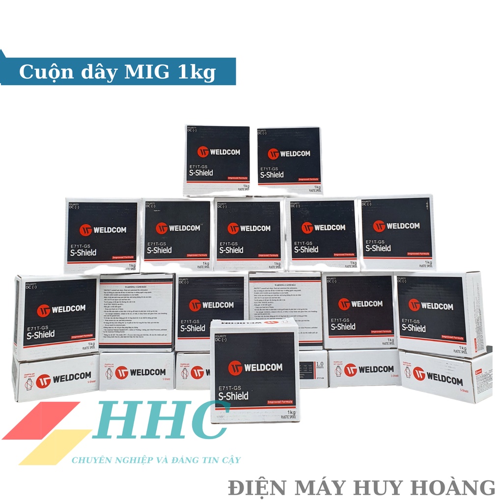 Cuộn dây hàn mig không dùng khí thương hiệu chính hãng Weldcom loại 1.0mm