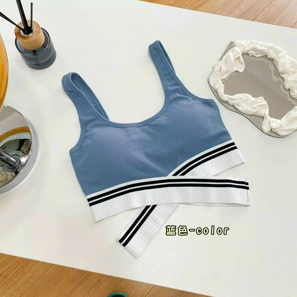 Áo bra nữ đai chéo dáng trẻ trung năng động tặng mút lót