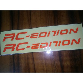 Bộ tem dán phuộc RC EDITION màu đỏ phản quang