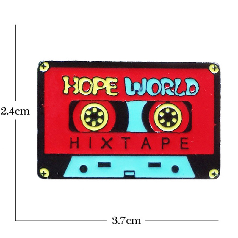 Ghim Cài Áo Hình Cuộn Băng Có Chữ Thời Trang Cho Nữ