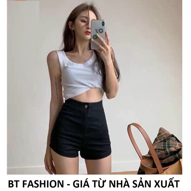 Quần Đùi Sọt Nữ Kaki & Jean Coton Co Dãn Lưng Cao Thời Trang - BT Fashion  SO03