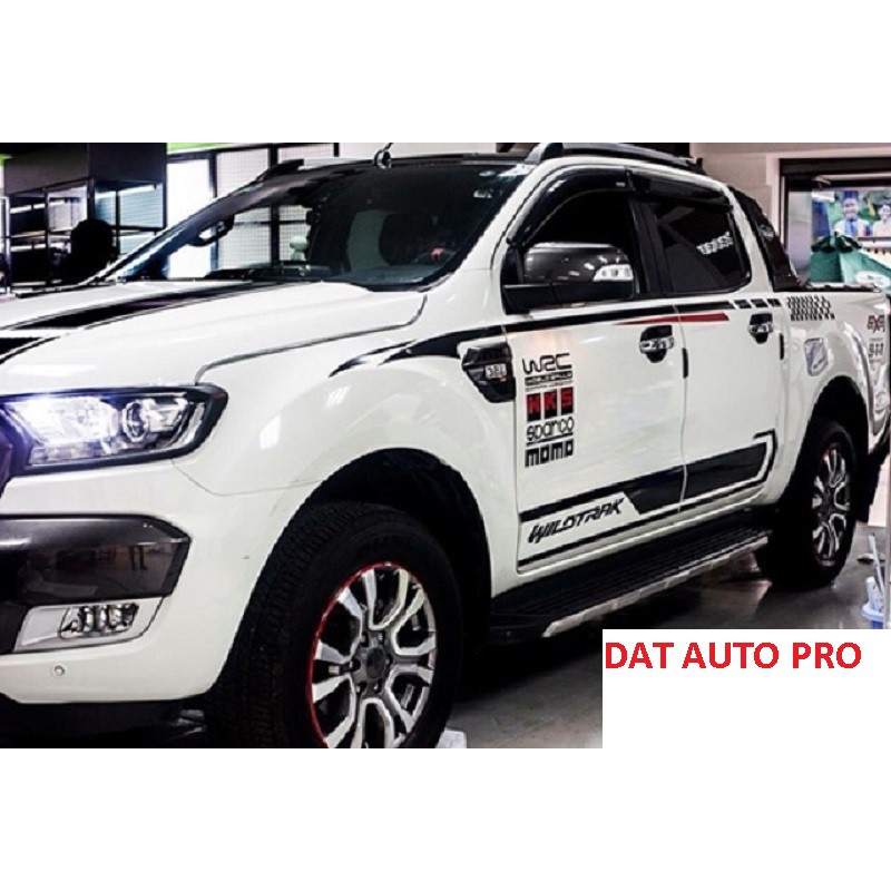 Tem Dán Thân xe oto WRC 911 Đen Đỏ siêu hot