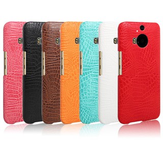 For HTC One M9+ Case Luxury Vintage Crocodile Pattern PU Leather