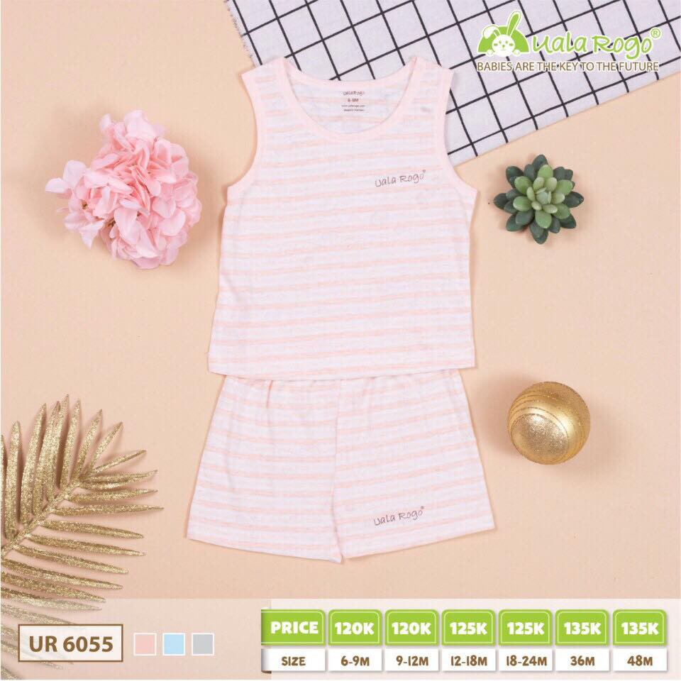 Bộ cộc tay bé trai bé gái Uala Rogo chất cotton