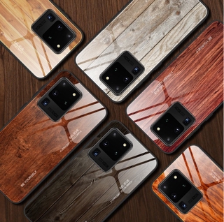 Ốp Lưng Tráng Gương Họa Tiết Vân Gỗ Cho Samsung Galaxy S10 S10 Plus S10E Note 10 Note 10 Pro S10