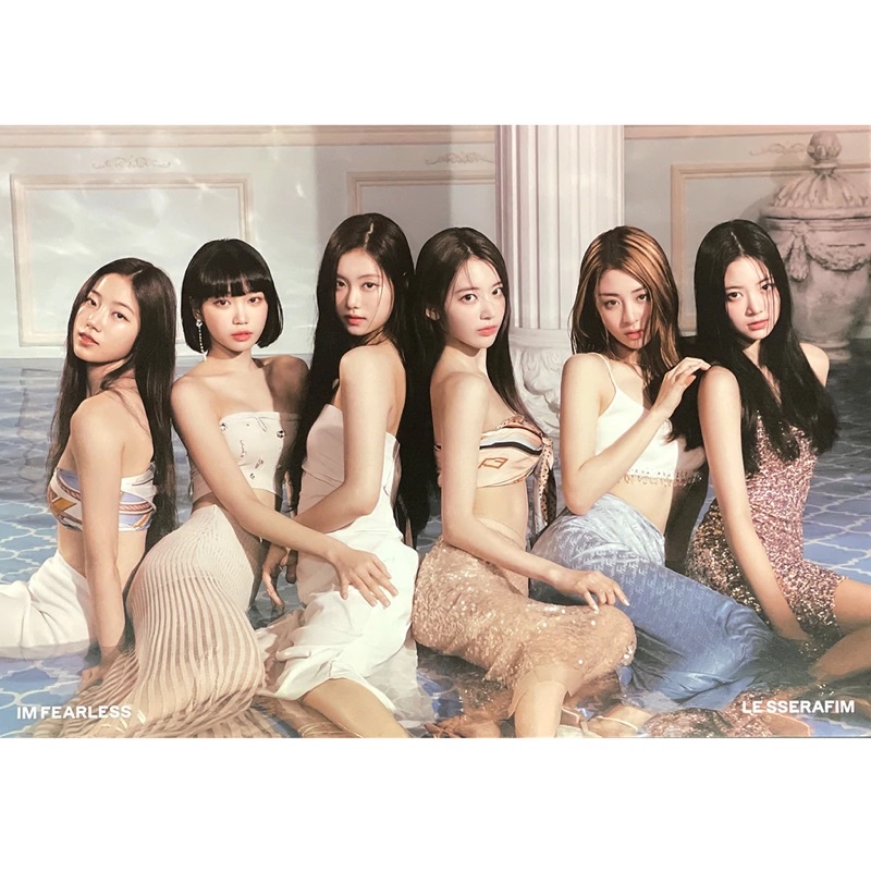 *Có-Sẵn* ẢNH POSTER LE SSERAFIM FEARLESS LESSERAFIM SAKURA KAZUHA CHAEWON EUNCHAE YUNJIN GARAM