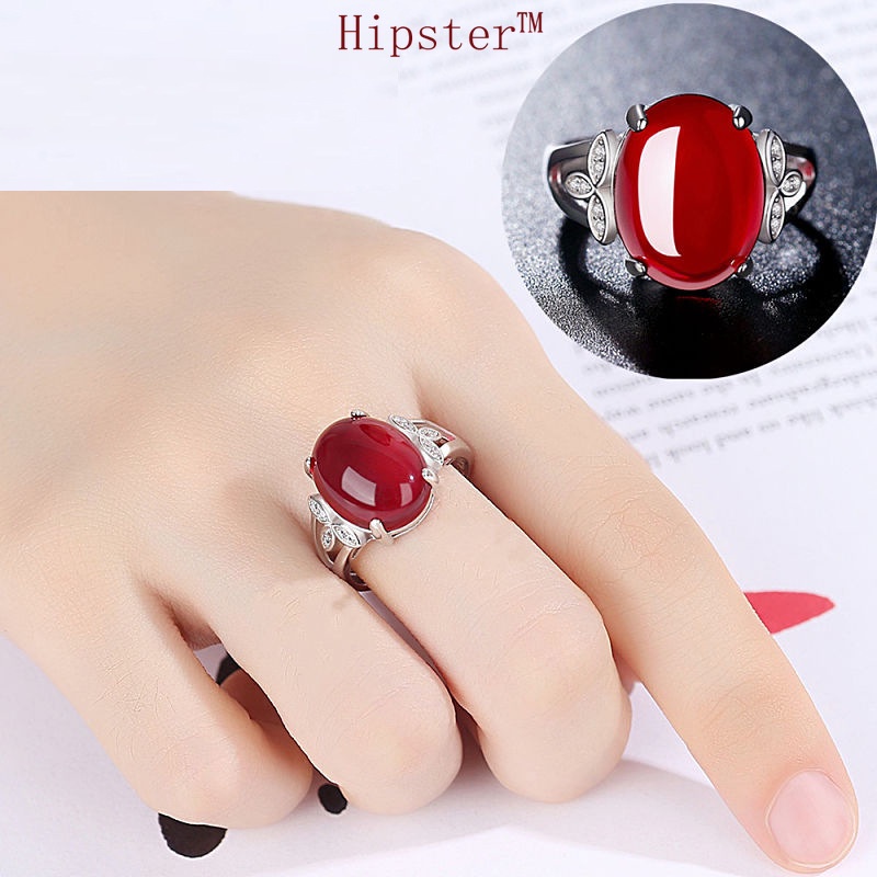 Nhẫn đính đá ruby phong cách cổ điển sang trọng