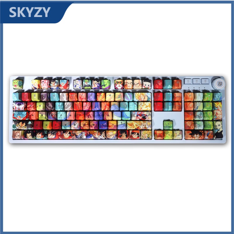 Dragon Ball Keycaps Cherry Profile Anime PBT DYE-SUB Bàn phím cơ học Keycap