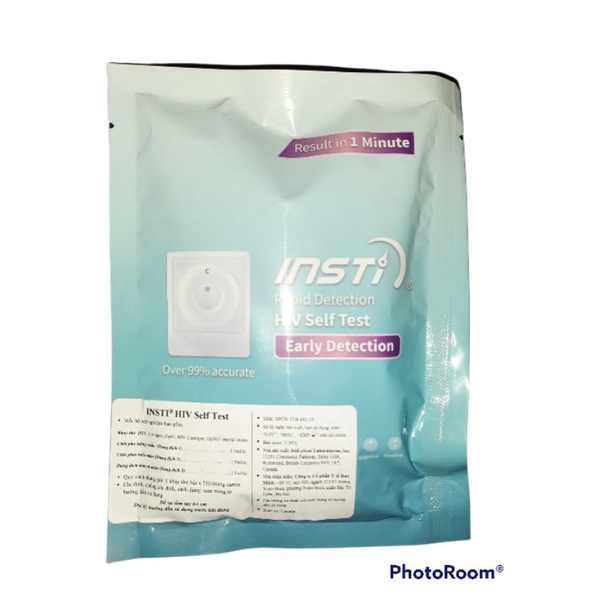 { Bộ Test HIV INSTI } (Xét Nghiệm HIV Tại Nhà) 1 phút có kết quả chính xác an toàn bảo mật HSD 2022