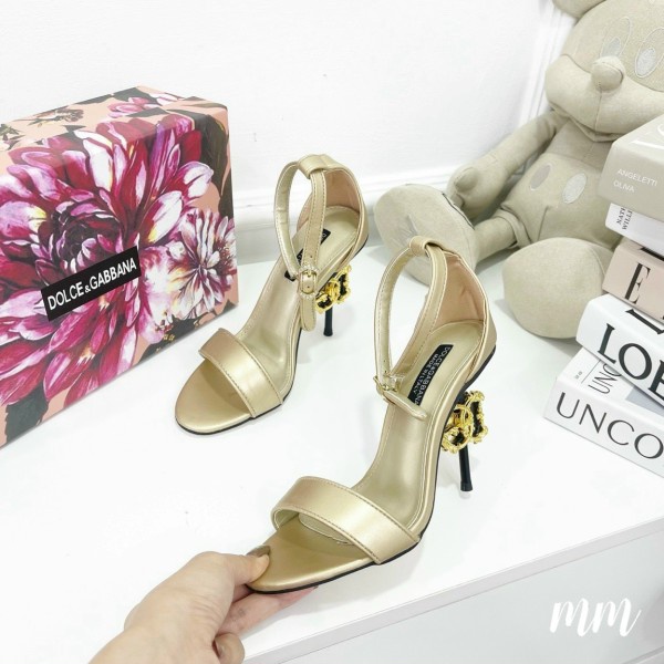 Sandal Đá DG Gót Bản Mới Siêu Sang Về 2 Mã Bóng - Xi Đủ Màu Hàng Fullbox