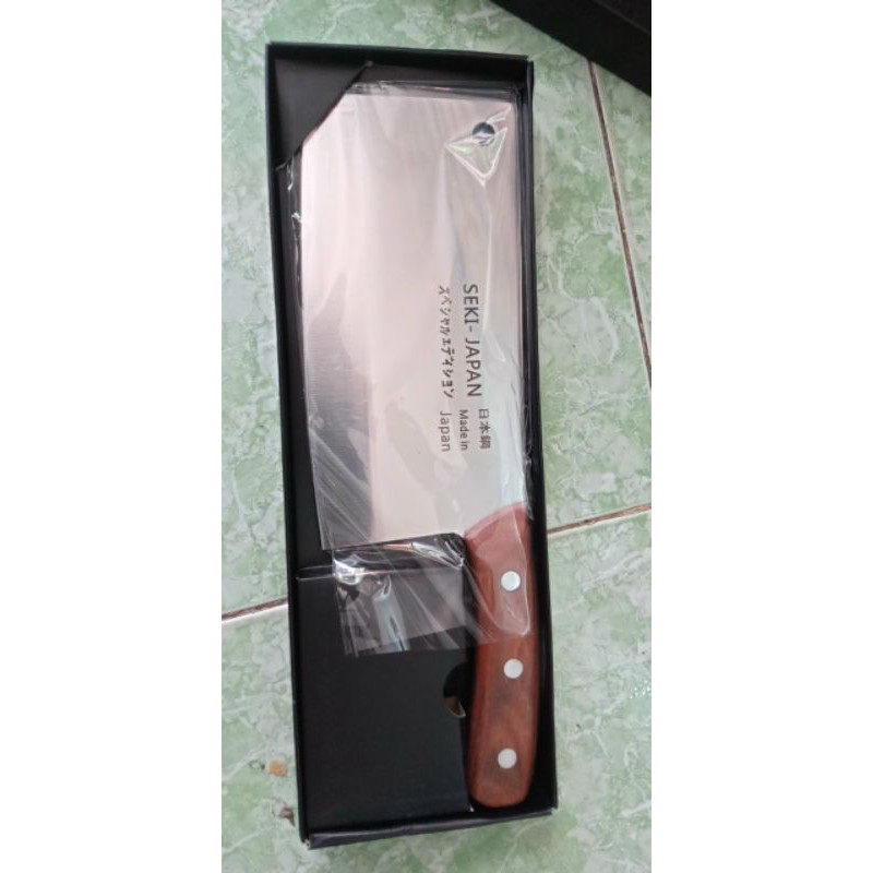dao chặt nhật cán gỗ xịn, dao chặt xương, chặt gà siêu bén. Dao chặt thịt, chặt xương Seki Japan
