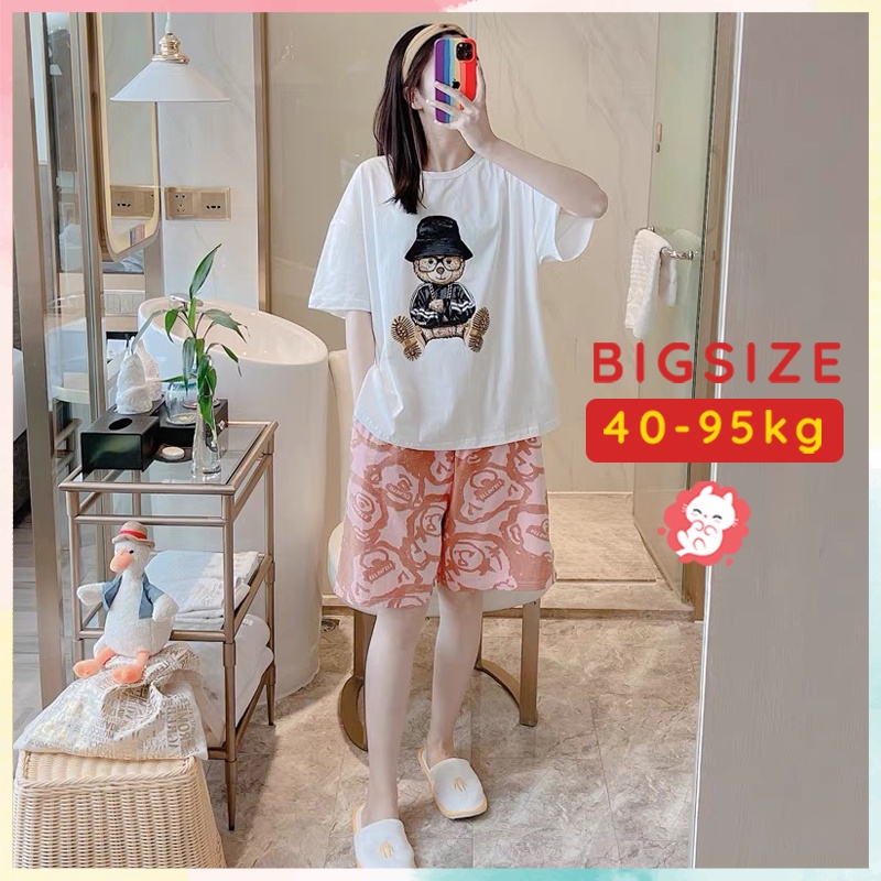 Đồ bộ nữ bigsize đồ mặc nhà Gấu BBoy cotton thoáng mát mềm mại BC24