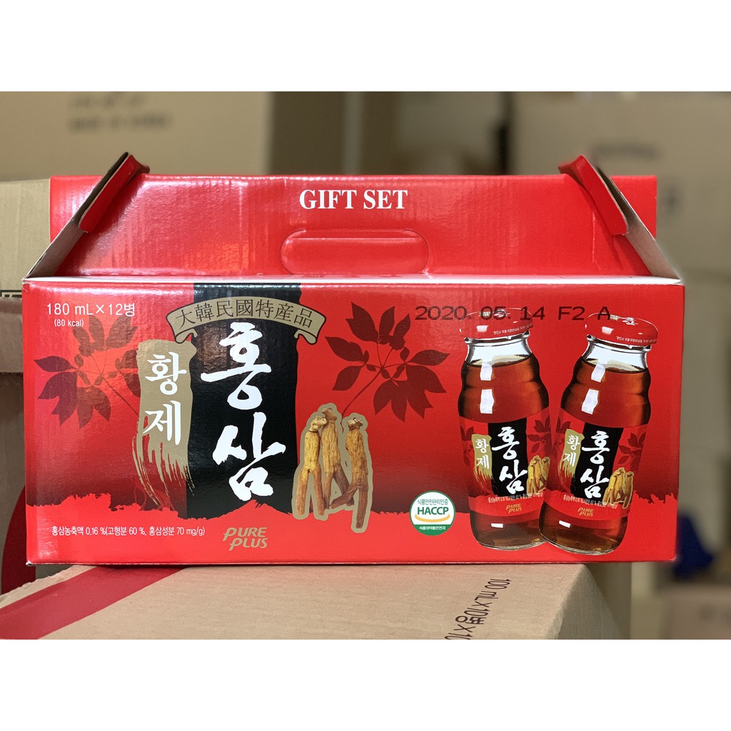 Hộp Nước Hồng Sâm Hàn Quốc King's Red Ginseng (180ml x 12)