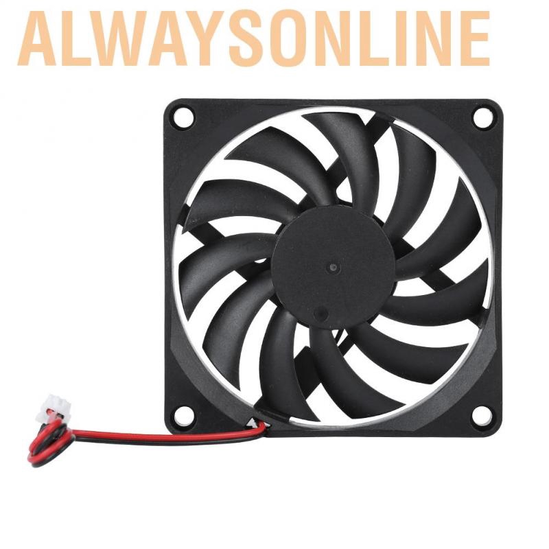 Alwaysonline Hot! 21.46CFM 2PCS 3D Printer Assembly Part High-speed Cooling Fan 12V 6000RPM High Quality New