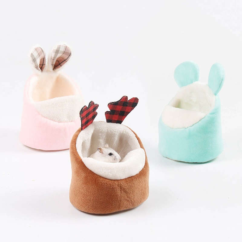 [CH *] Giường Ngủ Lông Xù Mini Giữ Ấm Dễ Lau Chùi Nhiều Màu Sắc Dành Cho Chuột Hamster / Nhím