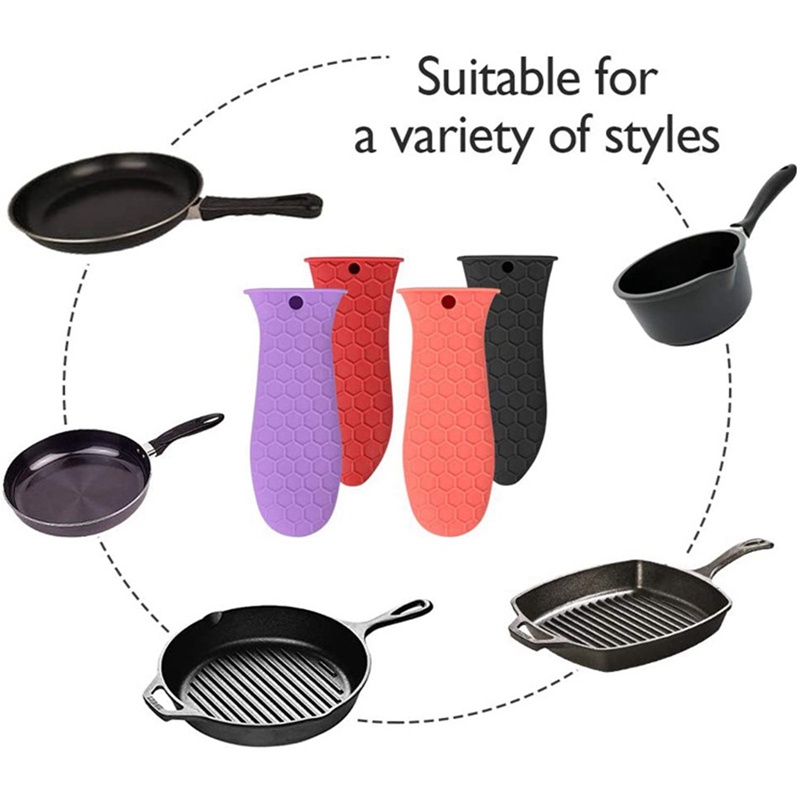 Vỏ Bọc Tay Cầm Cao Su Silicone Chịu Nhiệt Cho Chảo Chiên
