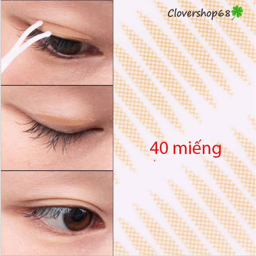 Vỉ 40 miếng dán mí vân lưới Clovershop68