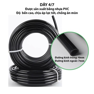 Dây PE 6 mm (4/7mm) - Dây Béc tưới cây - Ống nhựa PE đen