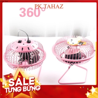 Quạt lồng sắt mini dễ thương để bàn cổng usb ngẫu nhiên màu tahaz shop