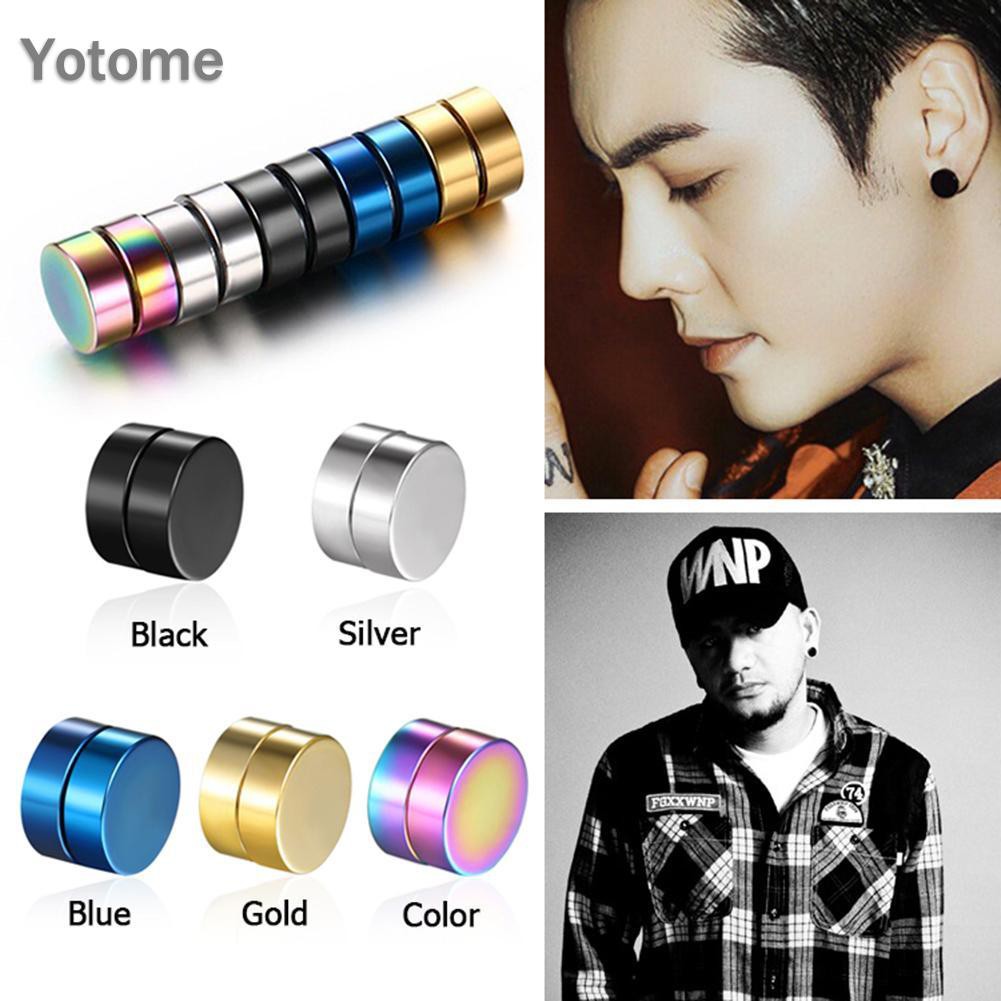 Bông Tai Nam Châm Phong Cách Punk Bằng Thép Không Gỉ Không Cần Xỏ Khuyên Cho Nam Và Nữ Dùng Trang Trí/làm Quà Tặng