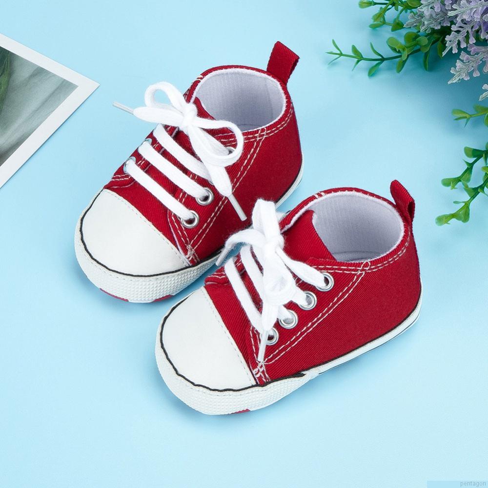 Giày thể thao vải canvas đế mềm chống trượt cho bé tập đi