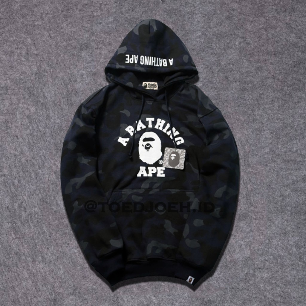 BAPE Áo Hoodie Họa Tiết Rằn Ri Cá Tính