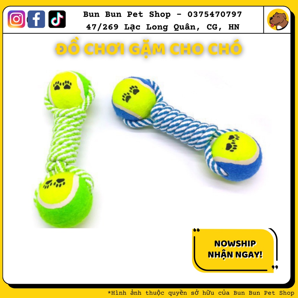 Đồ chơi dây thừng bóng tennis cho chó