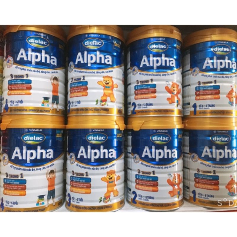 Sữa Bột Dielac Alpha Đủ Số 1- 2- 3- 4 Hộp 900g