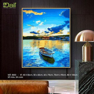 Tranh treo tường tự tô màu số hóa DALI Tranh Phong cảnh biển B003