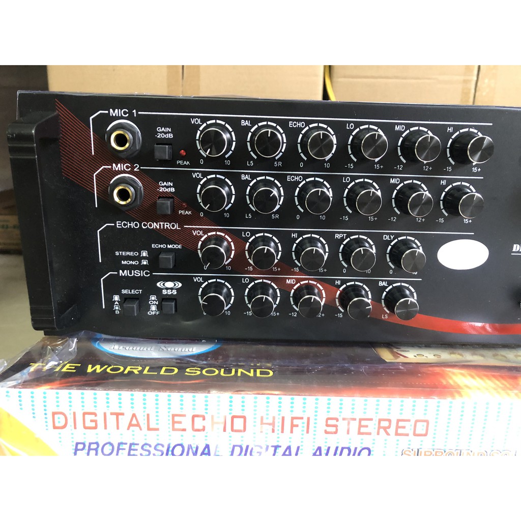 Amply Deluxe Audio PA-1000X chạy 12 sò Karaoke nghe nhạc hay