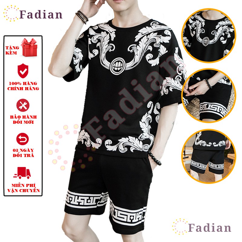 Bộ đồ thể thao nam, set quần áo thể thao nam nữ tay ngắn chất thun nỉ cao cấp phong cách Ulzzang Unisex phối hoạ tiết 3D