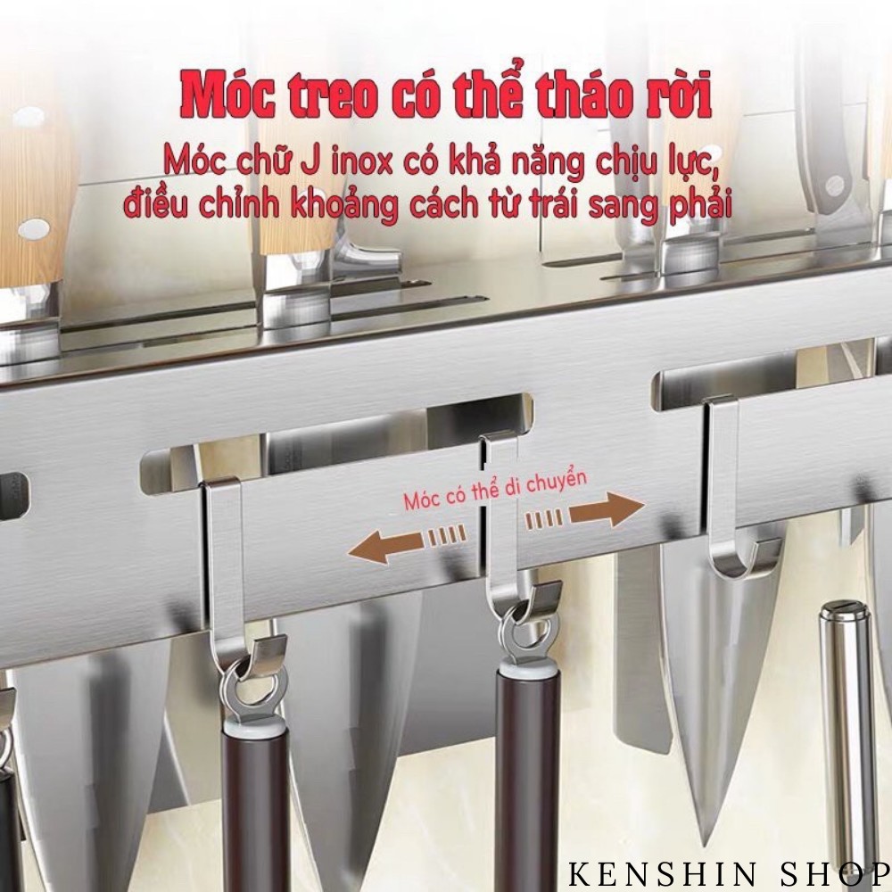 Giá Treo Đồ, Cài Dao Nhà Bếp Inox Không Gỉ Hiện Đại, Nhỏ Gọn NANALI STORE