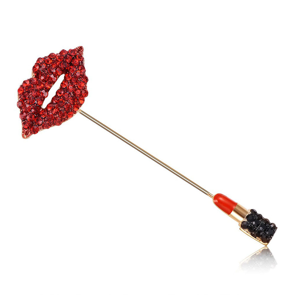 CHARMS Ghim Cài Áo Hình Cây Son Bóng Thời Trang Cho Nữ