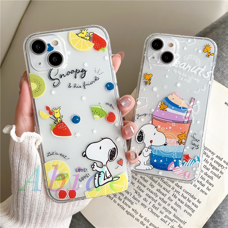 Ốp Điện Thoại Mềm In Hình Snoopy Cho iphone 13 promax / 11 / 12pro XR 7 / 8plus