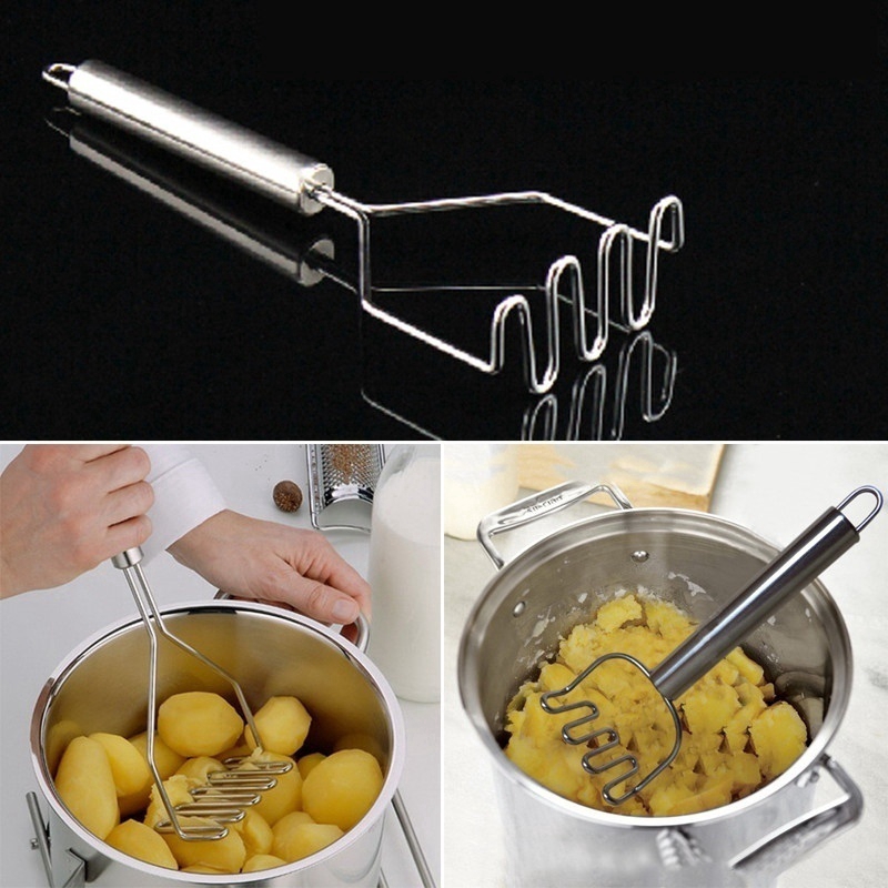 Dụng cụ nghiền khoai tây hình lượn sóng bằng thép không gỉ