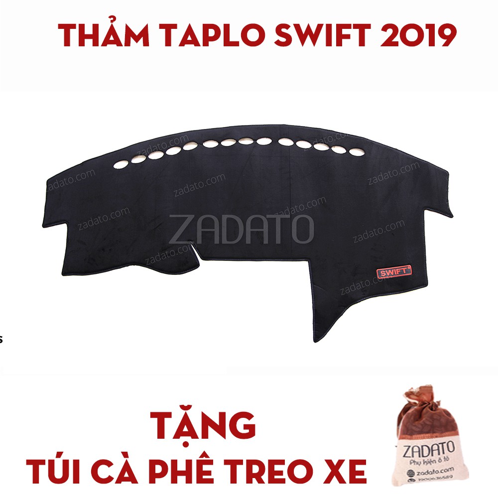 Thảm Taplo Suzuki Swift - Thảm Chống Nóng Taplo Lông Cừu - TẶNG: Túi Cafe Treo Xe