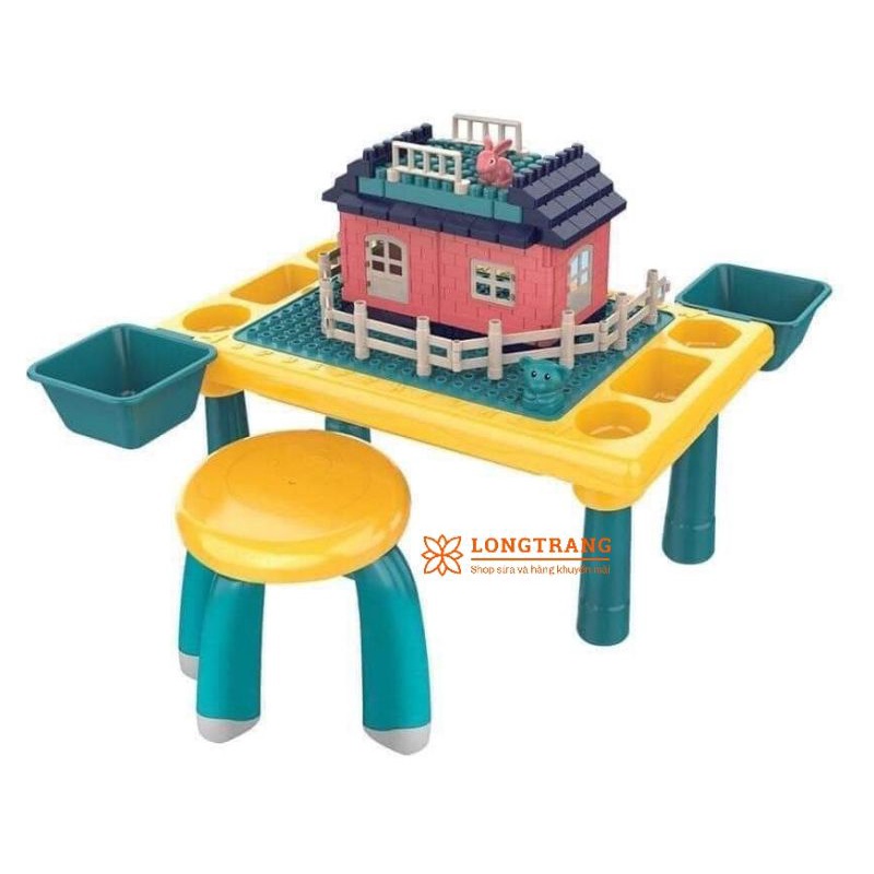 Bộ bàn ghế kèm Lego cho bé