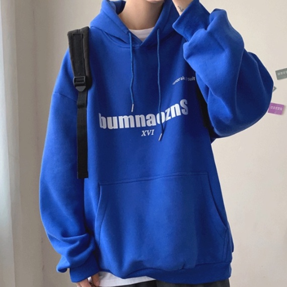 Áo hoodie dáng rộng vải cotton thời trang năng động đơn giản Hàn Quốc cho nam