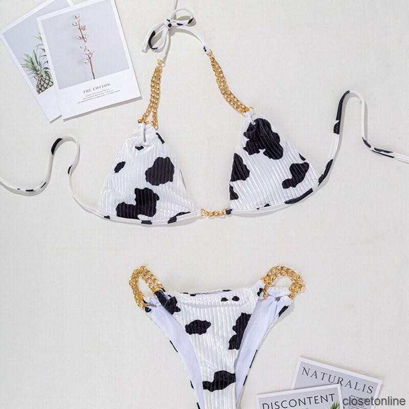 Bộ Bikini 2 Mảnh Lưng Thấp Cổ Chữ V Khoét Sâu Thời Trang Mùa Hè Quyến Rũ | BigBuy360 - bigbuy360.vn